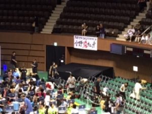 横断幕本番