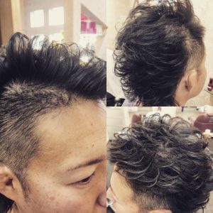 アシメ デッザイン ツーブロック