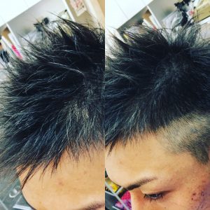 薄目 ツーブロック
