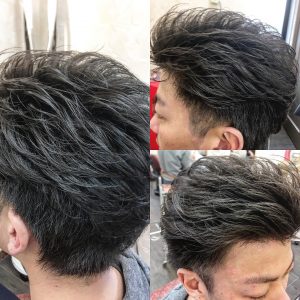 オールバック アイロン 流し
