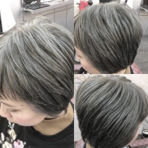 外国人風カラー シルバー 理想的