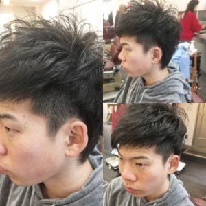 アシメ ツーブロック アイロン