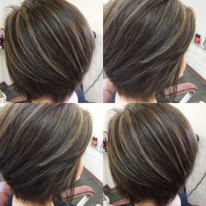 ハイライト グレーパール ボブ