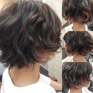 インナーカラー ベリーピンク 中世的