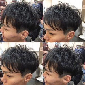アシメ ネープレス ツーブロックスタイル