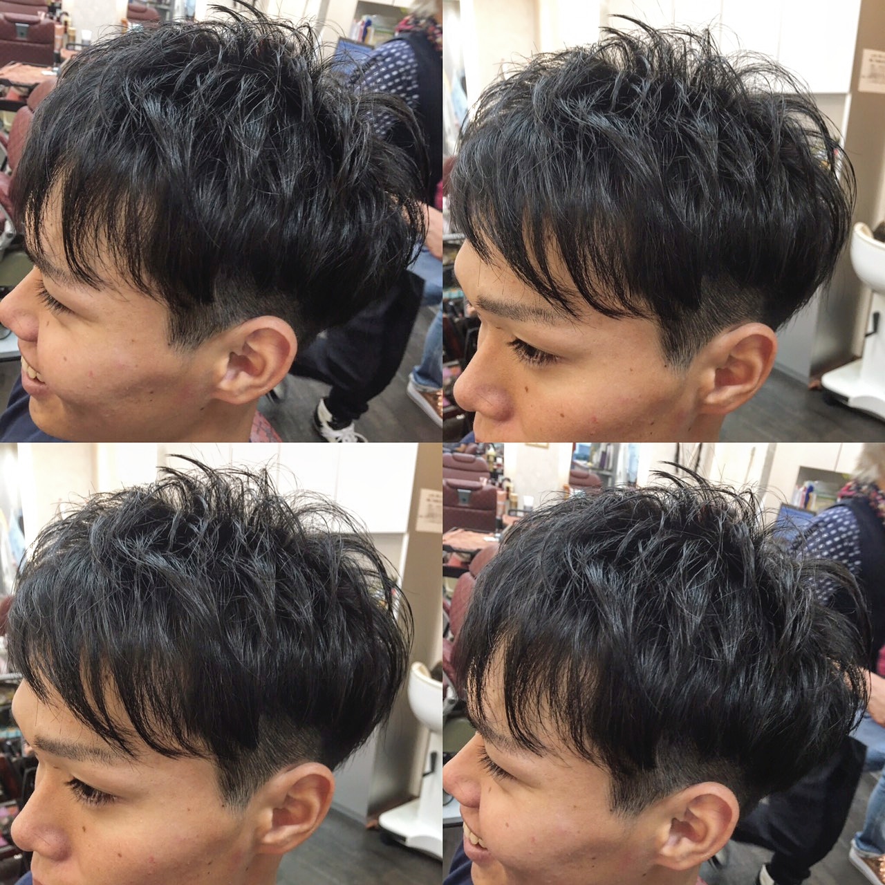 アシメ ネープレス ツーブロックスタイル