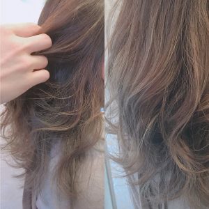 バレイヤージュ グレーパール かわいい
