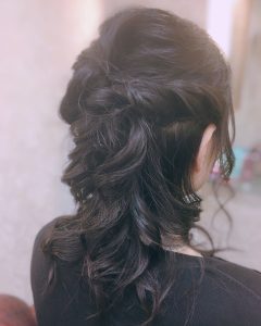 ヘアセット ハーフアップ