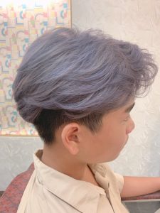 Wカラー　シルバー　流し