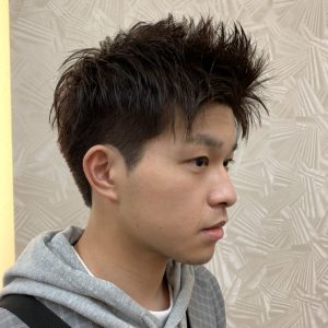 アップバング 人生初カラー