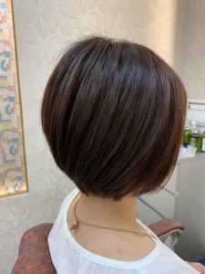 小顔ボブ モカブラウン