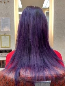 ☆退色ブリーチをオーキッドでオンカラー☆